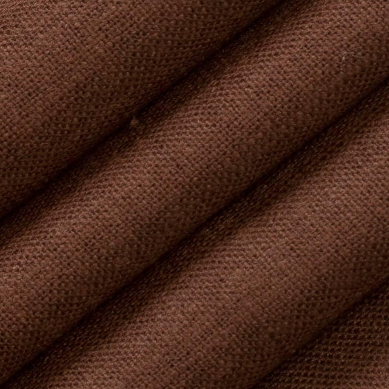 Brown Linen Look Upholstery Fabric by The Yard - SKU: April Mahogany